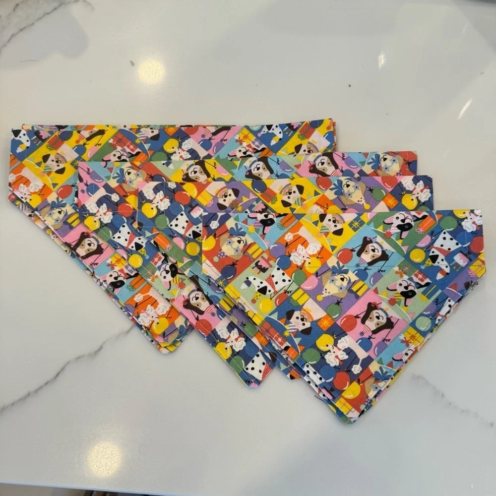 Colorful Birthday Over the Collar Dog Bandana